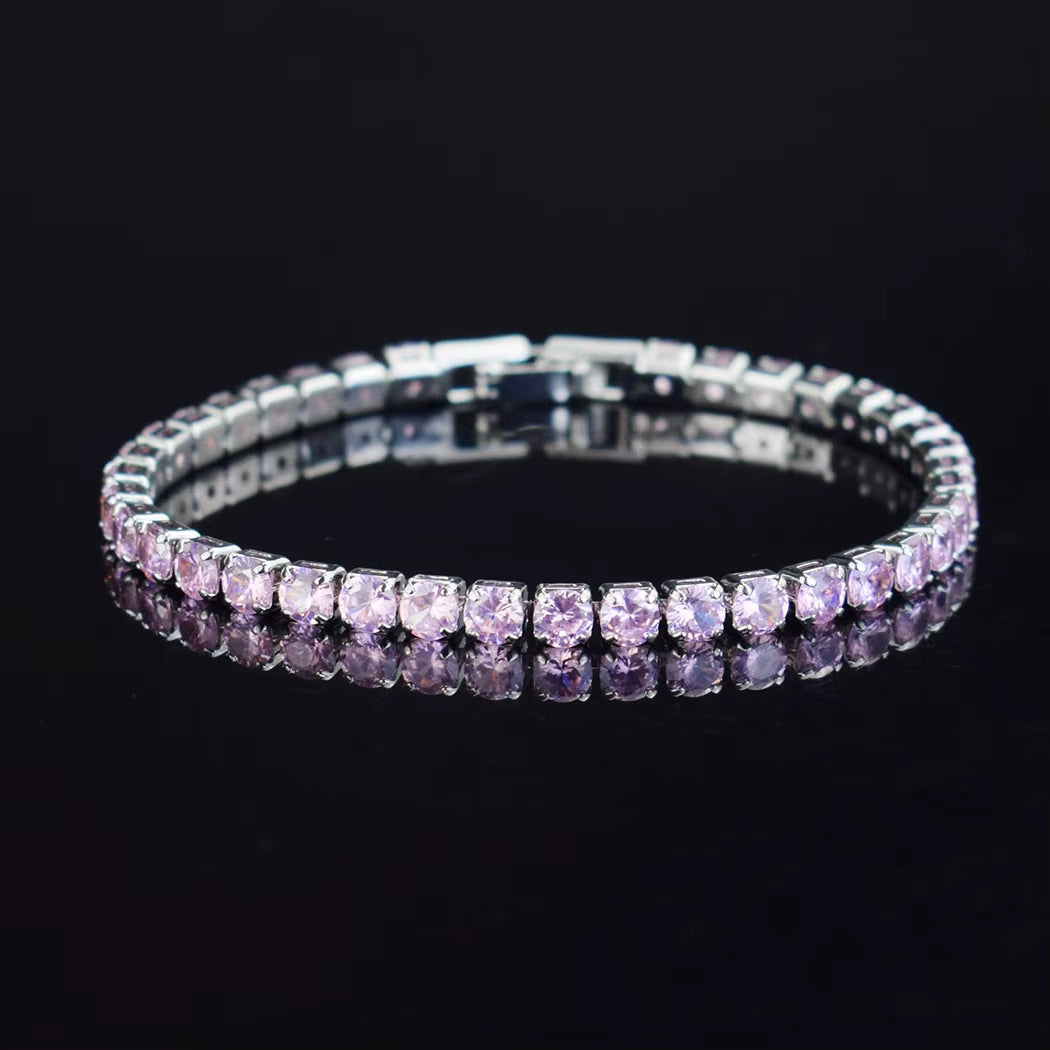 4mm Micro-Inlaid Zircon Tennis Bracelet for Women and Men - 2025 Collection, Wholesale Jewelry Accessories