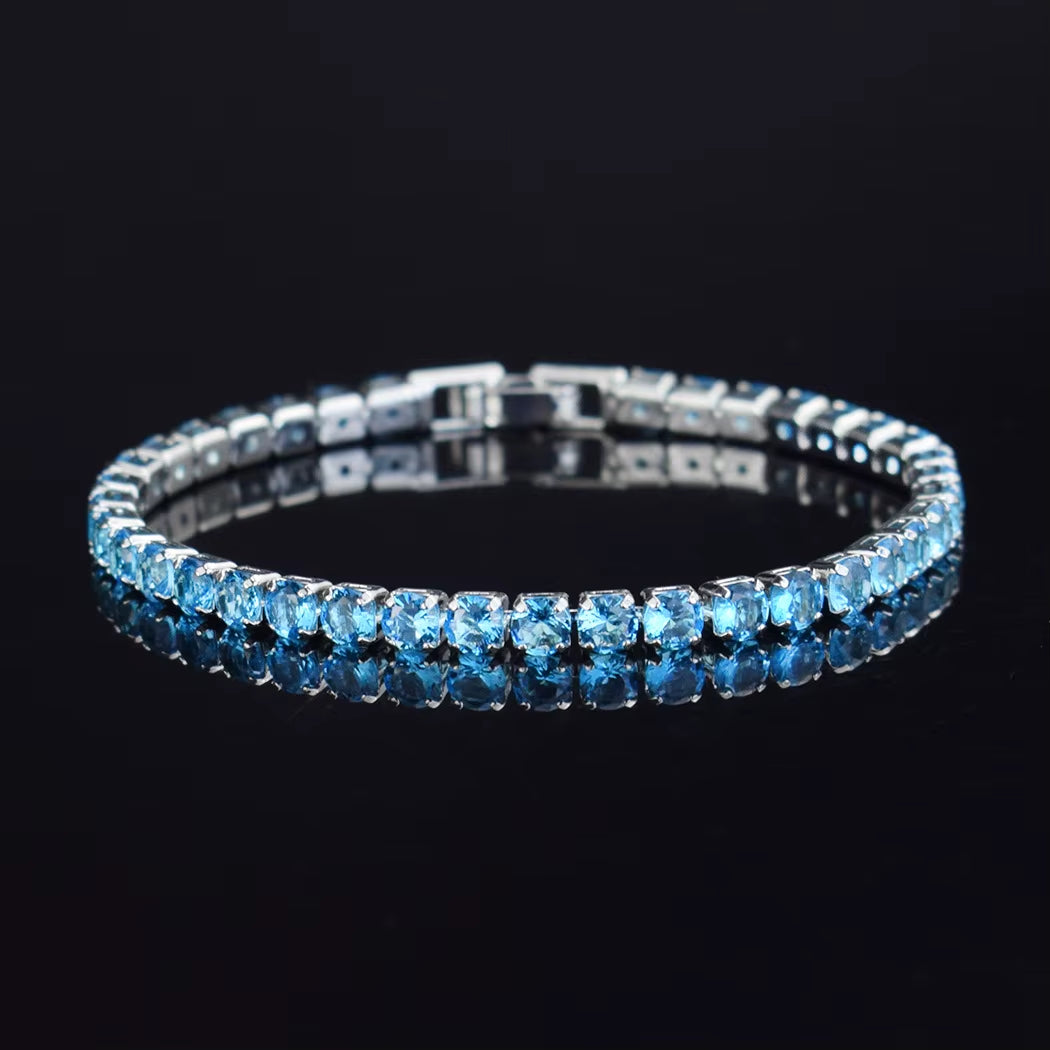4mm Micro-Inlaid Zircon Tennis Bracelet for Women and Men - 2025 Collection, Wholesale Jewelry Accessories