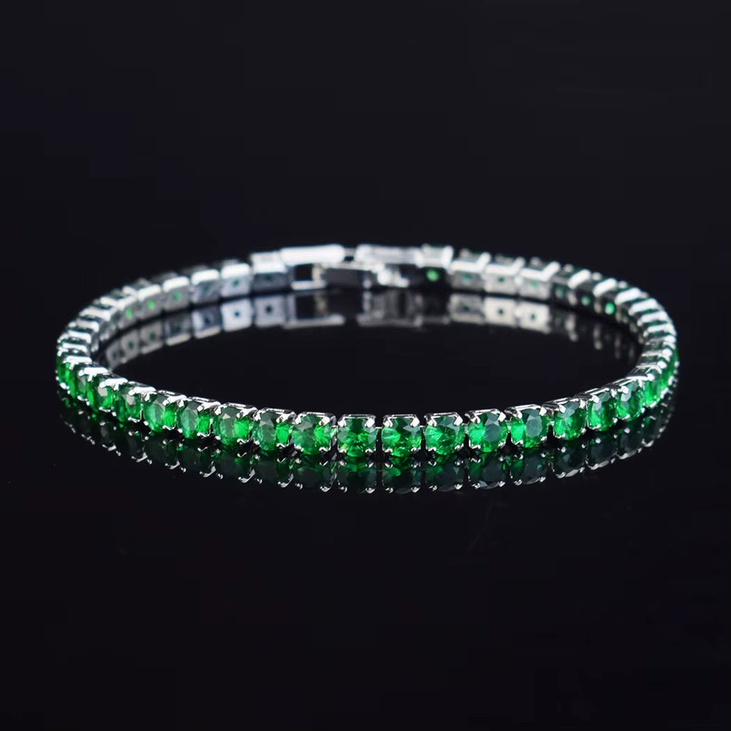 4mm Micro-Inlaid Zircon Tennis Bracelet for Women and Men - 2025 Collection, Wholesale Jewelry Accessories